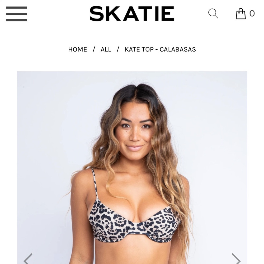 Skatie - Kate Top - Size Small - Leopard Print - BRAND NEW